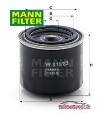 Achat de MANN-FILTER W 811/83 Filtre à huile pas chères