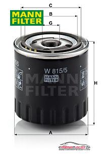 Achat de MANN-FILTER W 815/5 Filtre à huile pas chères