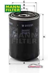 Achat de MANN-FILTER W 818/81 Filtre à huile pas chères