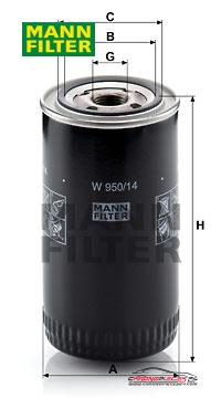 Achat de MANN-FILTER W 950/14 Filtre à huile pas chères