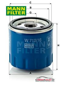 Achat de MANN-FILTER W 712/16 Filtre à huile pas chères