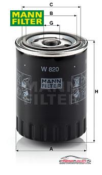 Achat de MANN-FILTER W 820 Filtre à huile pas chères