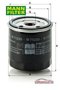 Achat de MANN-FILTER W 712/20 Filtre à huile pas chères