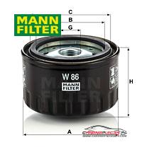 Achat de MANN-FILTER W 86 Filtre à huile pas chères