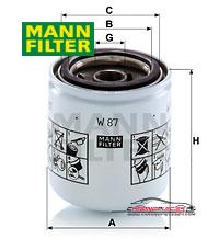 Achat de MANN-FILTER W 87 Filtre à huile pas chères