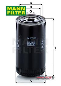 Achat de MANN-FILTER W 950/17 Filtre à huile pas chères