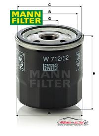 Achat de MANN-FILTER W 712/32 Filtre à huile pas chères