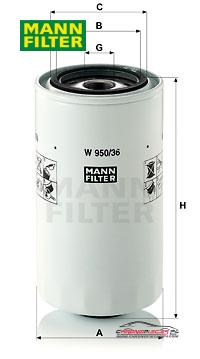 Achat de MANN-FILTER W 950/36 Filtre à huile pas chères