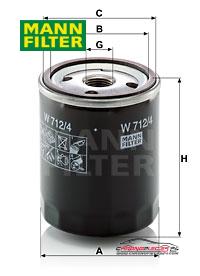 Achat de MANN-FILTER W 712/4 Filtre à huile pas chères