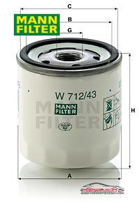 Achat de MANN-FILTER W 712/43 Filtre à huile pas chères