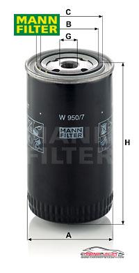 Achat de MANN-FILTER W 950/7 Filtre à huile pas chères