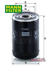 Achat de MANN-FILTER W 9069 Filtre à huile pas chères