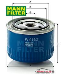 Achat de MANN-FILTER W 914/2 Filtre à huile pas chères