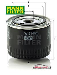 Achat de MANN-FILTER W 914/26 Filtre à huile pas chères