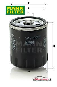 Achat de MANN-FILTER W 712/47 Filtre à huile pas chères