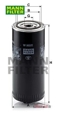 Achat de MANN-FILTER W 962/2 Filtre à huile pas chères