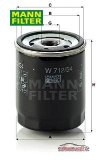 Achat de MANN-FILTER W 712/54 Filtre à huile pas chères