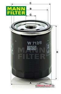 Achat de MANN-FILTER W 712/6 Filtre à huile pas chères