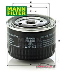 Achat de MANN-FILTER W 914/4 Filtre à huile pas chères