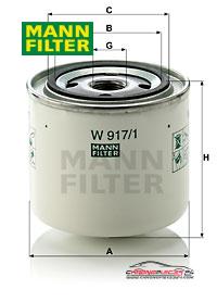 Achat de MANN-FILTER W 917/1 Filtre à huile pas chères