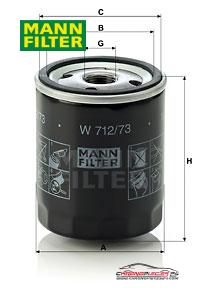 Achat de MANN-FILTER W 712/73 Filtre à huile pas chères