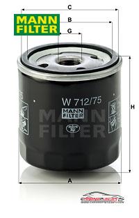 Achat de MANN-FILTER W 712/75 Filtre à huile pas chères