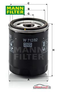 Achat de MANN-FILTER W 712/82 Filtre à huile pas chères