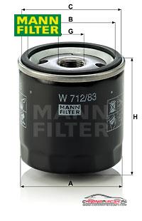 Achat de MANN-FILTER W 712/83 Filtre à huile pas chères