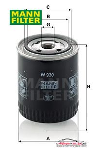 Achat de MANN-FILTER W 930 Filtre à huile pas chères