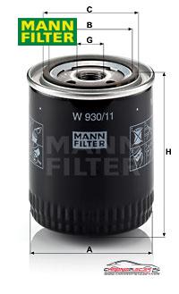 Achat de MANN-FILTER W 930/11 Filtre à huile pas chères