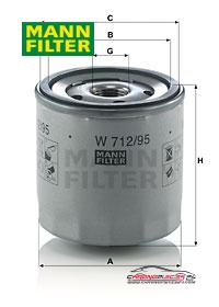 Achat de MANN-FILTER W 712/95 Filtre à huile pas chères