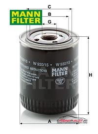 Achat de MANN-FILTER W 930/15 Filtre à huile pas chères