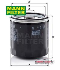 Achat de MANN-FILTER W 712/98 Filtre à huile pas chères