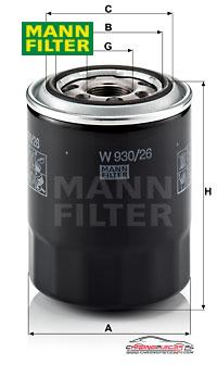 Achat de MANN-FILTER W 930/26 Filtre à huile pas chères