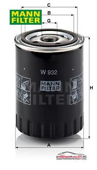 Achat de MANN-FILTER W 932 Filtre à huile pas chères