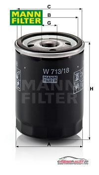 Achat de MANN-FILTER W 713/18 Filtre à huile pas chères