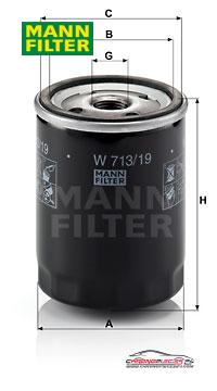 Achat de MANN-FILTER W 713/19 Filtre à huile pas chères