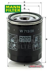 Achat de MANN-FILTER W 713/28 Filtre à huile pas chères