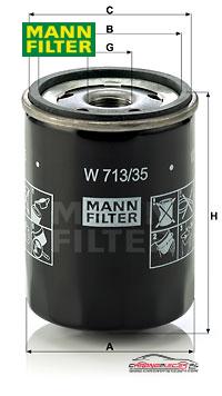 Achat de MANN-FILTER W 713/35 Filtre à huile pas chères