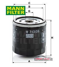 Achat de MANN-FILTER W 713/36 Filtre à huile pas chères