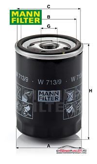 Achat de MANN-FILTER W 713/9 Filtre à huile pas chères