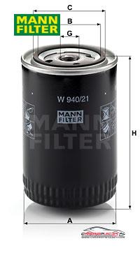 Achat de MANN-FILTER W 940/21 Filtre à huile pas chères