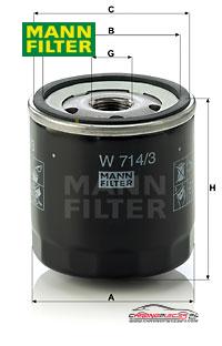 Achat de MANN-FILTER W 714/3 Filtre à huile pas chères