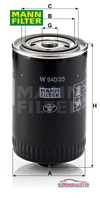 Achat de MANN-FILTER W 940/25 Filtre à huile pas chères