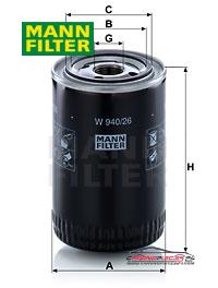 Achat de MANN-FILTER W 940/26 Filtre à huile pas chères