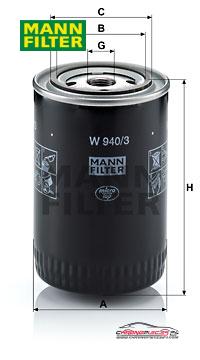 Achat de MANN-FILTER W 940/3 Filtre à huile pas chères