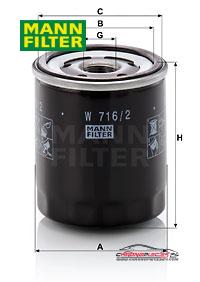 Achat de MANN-FILTER W 716/2 Filtre à huile pas chères