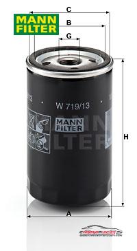 Achat de MANN-FILTER W 719/13 Filtre à huile pas chères