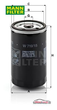 Achat de MANN-FILTER W 719/15 Filtre à huile pas chères