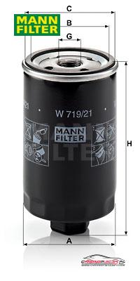 Achat de MANN-FILTER W 719/21 Filtre à huile pas chères